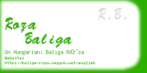 roza baliga business card